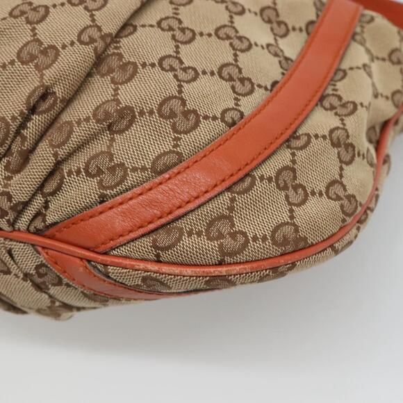 GUCCI GG Canvas Shoulder Bag Beige Gold - Picture 12 of 16